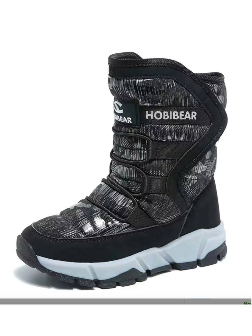 Hobibear Black Silver Lined Winter Boots Size 6.5